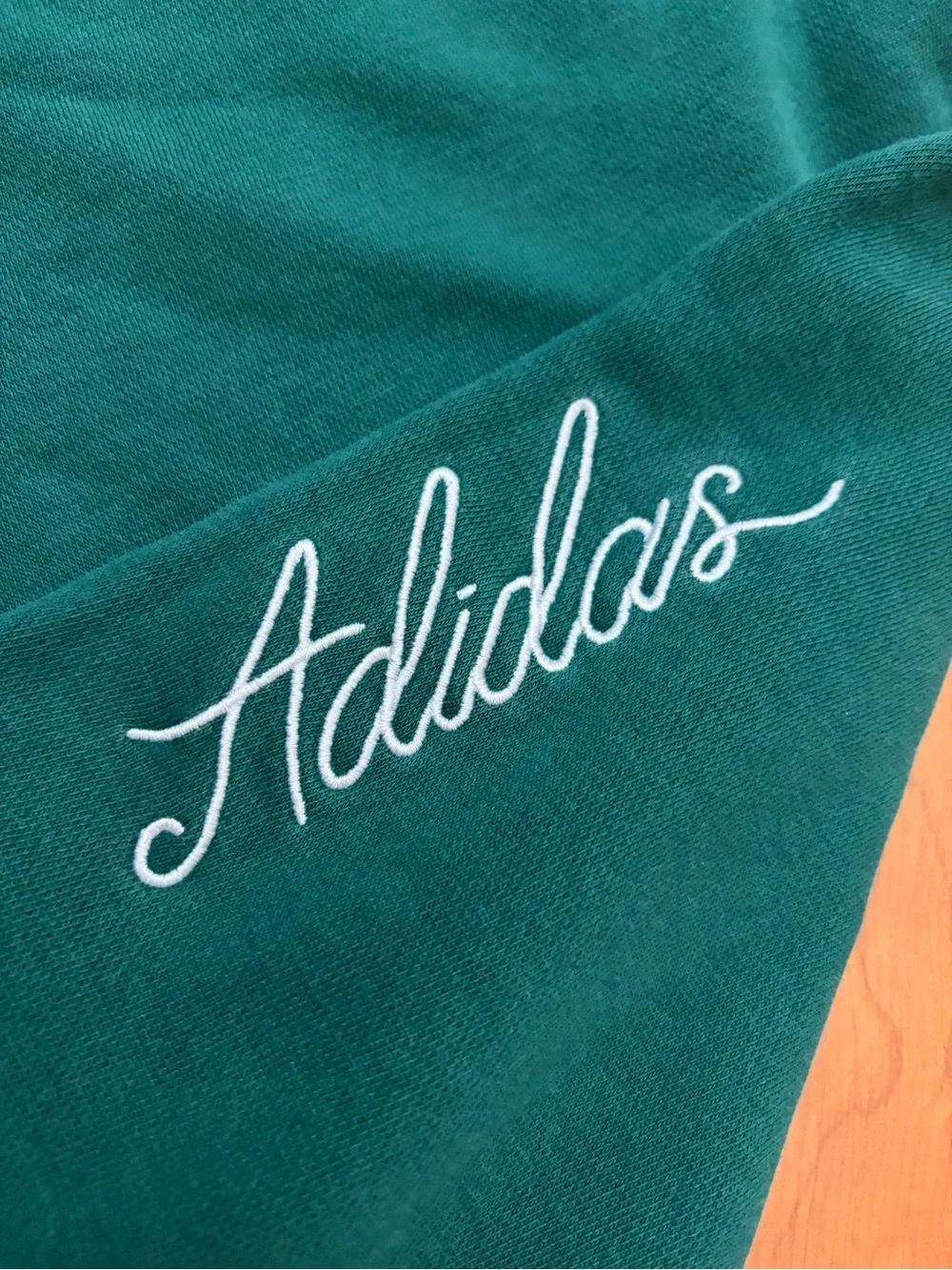Adidas women’s Teal Sweatpants with Heart Patch - Picture 2 of 5